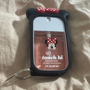 NWT Minnie Mouse Hydrating Hand Sanitizer - Black and Red key chain holder